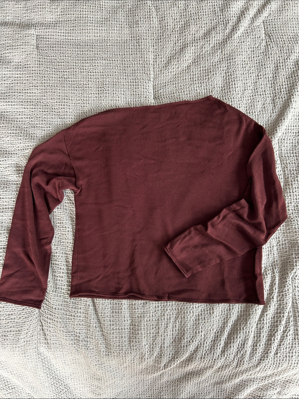 Modern Citizen Long Sleeve Knit Top - Wine